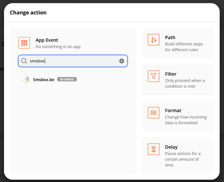 Zapier settings